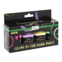 Lot De 4 Pots De Peinture Acrylique 60 Ml Nassau - Glow In The Dark - Gonge