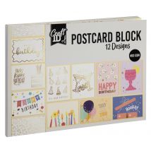 Bloc De 12 Cartes Postales Craft Id - Fête Scrapbooking