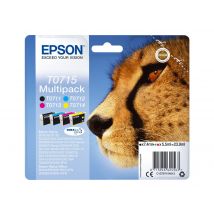 Epson T0715 Multipack - Pack De 4 - Noir, Jaune, Cyan, Magenta - Originale - Cartouche D'Encre