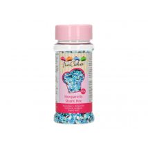 Funcakes Nonpareils Shark Mix - Décoration De Gâteau - 80 G - Noir, Blanc, Bleu - Funcakes