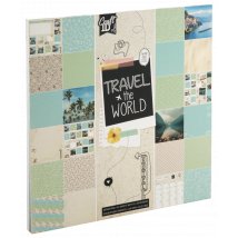 Bloc De Feuilles De Papier Scrapbooking Craft Id - 24 Feuilles - All Good Things Are Wild And Free - 25 X 25 Cm - 250 G/m² Scrapbooking