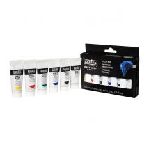 Jeu De 6 Tubes D'Acrylique Extra Fine 22ml Heavy Body - Couleurs Classiques - Liquitex