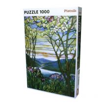 Puzzle 1000 Pièces - Tiffany : Magnolias Et Iris - Piatnik