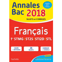Annales Bac 2018 Francais 1eres Techno