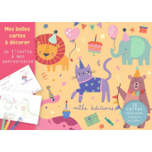Mes Belles Cartes À Décorer - Je T’invite À Mon Anniversaire