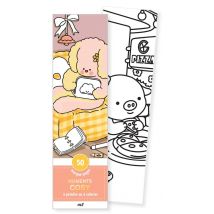 Marque-pages : Moments Cosy - 50 Marque-pages À Peindre Ou À Colorier - Merci les livres