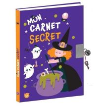 Carnet - Violet - 19,8 X 22,8 Cm - Mon Carnet Secret Sorcière - 144 Pages