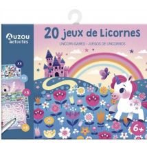 20 Jeux De Licornes Et Un Stylo Effaçable