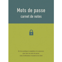 Mots De Passe : Carnet De Notes