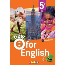 New E For English : Anglais - 5e - Livre Élève - A2