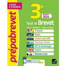 Prépabrevet Cours & Examen : Tout Le Brevet : Cours, Méthodes, Sujets Corrigés (édition 2024)
