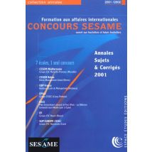 Sesame - Annales Du Concours 2001-2002