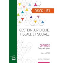 Gestion Juridique, Fiscale Et Sociale : Corrigcé : Ue 1 Du Dscg