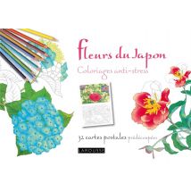 Fleurs Du Japon - Coloriages Anti-stress - 32 Cartes Postales