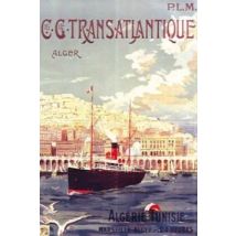 Carnet Ligné Affiche Transatlantique Alger