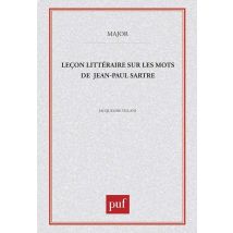 Leçon Littéraire Sur Les Mots De Sartre