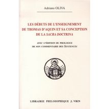 Les Débuts De L'Enseignement De Thomas D'Aquin Et Sa Conception De La Sacra Doctrina