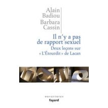 Il N'Y A Pas De Rapport Sexuel. Deux Leçons Sur «l'etourdit» De Lacan