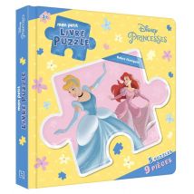 Disney Princesses - Mon Petit Livre Puzzle - 5 Puzzles 9 Pièces - Robes Féériques