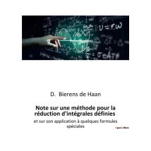 Note Sur Une Methode Pour La Reduction D'Integrales Definies - Et Sur Son Application A Quelques For