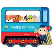 Voyage En Train : Livre Tout-carton Avec Poignée Et Formes Découpées - Merci les livres