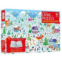Livre Et Puzzle : Labyrinthes De Noël