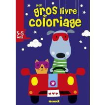 Mon Gros Livre De Coloriage - Chien Et Chat Dans La Voiture