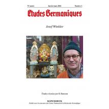 Études Germaniques - N°1/2016 : Josef Winkler