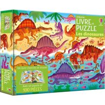 Livre Et Puzzle : Les Dinosaures