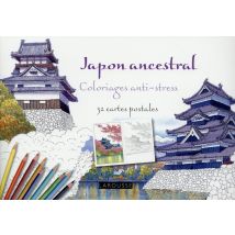 Japon Ancestral - Coloriages Anti-stress - 32 Cartes Postales