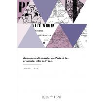 Annuaire Des Limonadiers De Paris Et Des Principales Villes De France