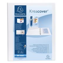 Classeur 4 Anneaux En D 20mm Remborde 2 Pochettes Exterieures Krea Cover - A4 Maxi