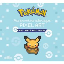Pokémon - Mes Premiers Coloriages Pixel Art - Vive L'Amitié Avec Pikachu