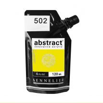 Tube 120 Ml De Peinture Acrylique Abstract Sennelier - Jaune Fluorescent N°502 - Fine - Opaque