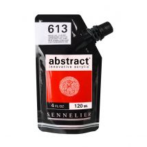 Tube 120 Ml De Peinture Acrylique Abstract Sennelier - Rouge De Cadmium Clair Imit. N°613 - Fine - Opaque
