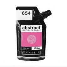 Tube 120 Ml De Peinture Acrylique Abstract Sennelier - Rose Fluo N°654 - Fine - Opaque
