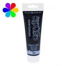 Tube Couleur Acrylique Daler Rowney 120ml Gris
