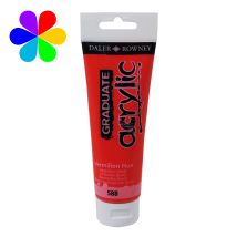 Tube Couleur Acrylique Daler Rowney 120ml Rouge Vermillon