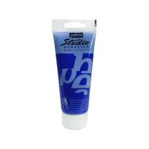 Tube 100 Ml De Peinture Studio Acrylics High Viscosity Pébéo - Bleu Outremer - Fine - Opaque