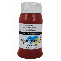 Acrylique System 3 - 500ml - Daler Rowney - Terre De Sienne Brûlée