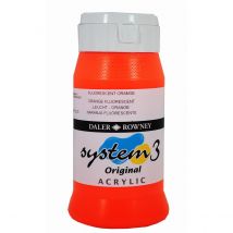 Acrylique System 3 - 500ml Daler Rowney - Orange Fluorescent