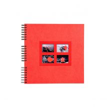 Album Photos À Spirales 60 Pages Noires Passion - 32x32 Cm - Rouge