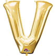 Ballon Lettre V - Or - Anagram