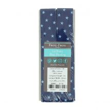 Ruban Biais - 3 M - Etoile Bleu Intense - Parytis