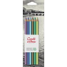 6 Crayons Pastels - Conté À Paris - Paysage - Conte à Paris