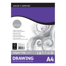 Bloc Papier Dessin A4 50 Feuilles 120g - Daler Rowney