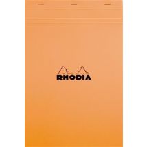 Bloc-notes - Format A4 21 X 29.7 Cm - Rhodia - 160 Pages Lignées - Orange