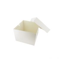 Boite A Gateau Blanche 21x21x15cm Gatodeco - Patisdecor