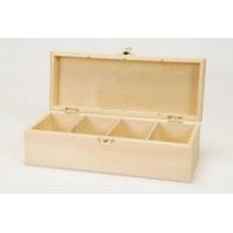 Boite A Thé En Bois 4 Compartiments