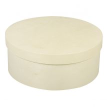 Boîte Ronde - Copeaux De Bois - 16 Cm